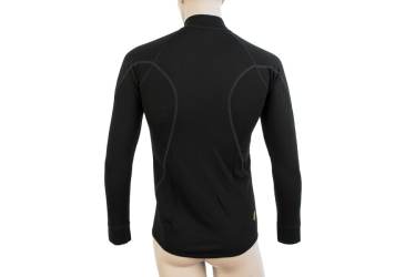 SENSOR MERINO ACTIVE men's shirt long.sleeve stand-up zipper black Size: