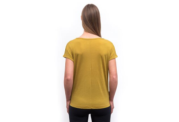 SENSOR MERINO AIR traveller women's t-shirt kr.sleeve mustard Size: