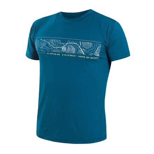 SENSOR COOLMAX TECH GPS men's t-shirt kr.sapphire sleeve Size: