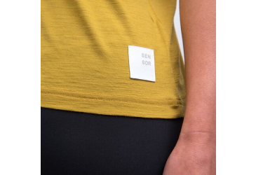 SENSOR MERINO AIR traveller women's t-shirt kr.sleeve mustard Size: