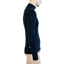 SENSOR MERINO DF men's shirt long.sleeve zipper deep blue Size:
