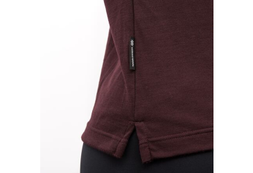 SENSOR MERINO BLEND TYPO women's T-shirt kr.sleeve port red Size: