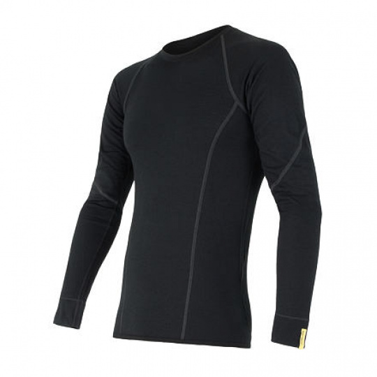 SENSOR MERINO ACTIVE men's shirt long.sleeve black Size: