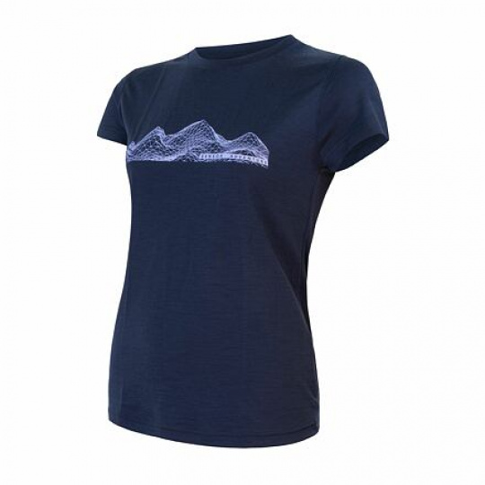 SENSOR MERINO ACTIVE PT MOUNTAINS women's T-shirt kr.sleeve deep blue Size: