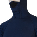 SENSOR MERINO DF men's shirt long.sleeve with hood deep blue Size: