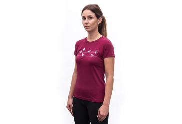 SENSOR MERINO ACTIVE SONGBIRDS women's short-sleeve shirtsleeve lilla size