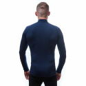 SENSOR MERINO DF men's shirt long.sleeve zipper deep blue Size:
