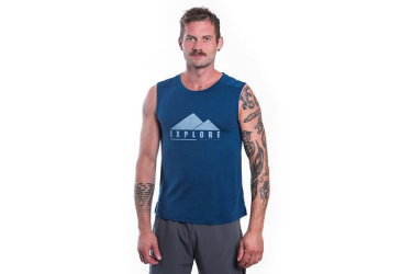 SENSOR MERINO AIR EXPLORE men's sleeveless t-shirt dark.blue Size: