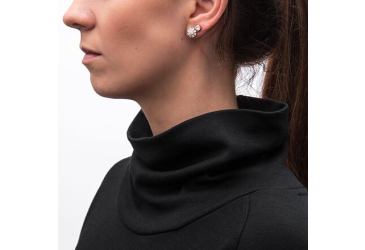 SENSOR MERINO BLEND women's long-sleeve shirtsleeve turtleneck black size
