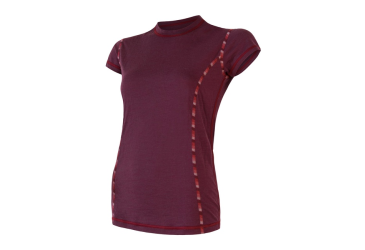 SENSOR MERINO AIR women's T-shirt kr.sleeve port red Size: