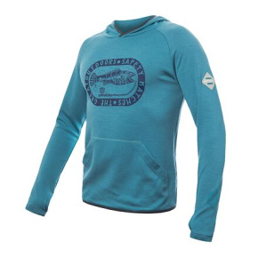 SENSOR MERINO UPPER OUTDOORS men's hoodie kangaroo mint blue Size: L
