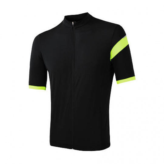 SENSOR CYKLO COOLMAX CLASSIC men's jersey kr.sleeve full zip true black Size: