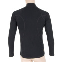 SENSOR MERINO DF men's shirt long.sleeve zipper black Size: