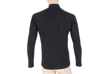 SENSOR MERINO DF men's shirt long.sleeve zipper black Size: