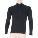 SENSOR MERINO DF men's shirt long.sleeve zipper black Size: