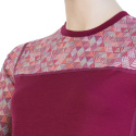 SENSOR MERINO IMPRESS women's shirt long.lilla/pattern sleeve Size: