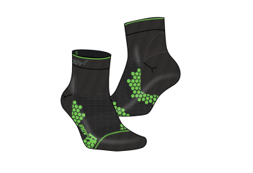 INOV-8 TRAILFLY SOCK MID black/green