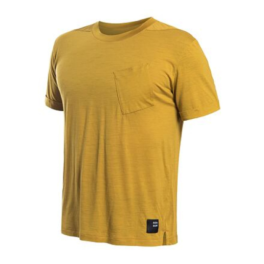 SENSOR MERINO AIR traveller men's t-shirt kr.sleeve mustard Size: