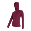 SENSOR MERINO DF women's shirt long.lilla hooded sleeve Size: