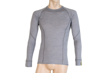 SENSOR MERINO ACTIVE men's shirt long.sleeve of St.grey Size: