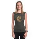 SENSOR MERINO AIR FOX women's sleeveless shirt olive green Size: