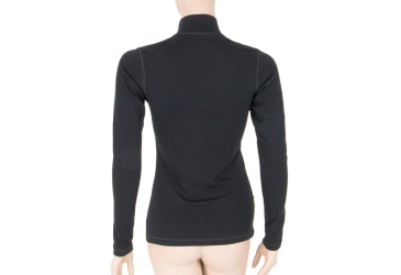 SENSOR MERINO DF women's shirt long.sleeve zipper black Size: