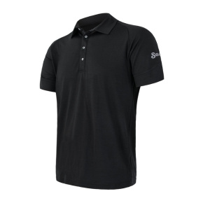 SENSOR MERINO ACTIVE POLO men's shirt kr.sleeve black Size: SENSOR MERINO ACTIVE POLO men's shirt kr.sleeve black Size: