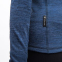 SENSOR MERINO BOLD women's roll neck long sleeve shirt.cool blue sleeve size
