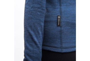 SENSOR MERINO BOLD women's roll neck long sleeve shirt.cool blue sleeve size