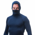 SENSOR MERINO DF men's shirt long.sleeve with hood deep blue Size: